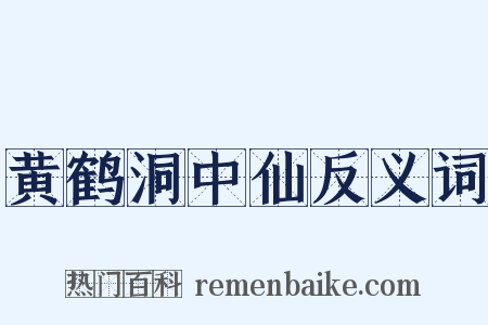 黄鹤洞中仙反义词是什么意思的图片